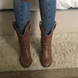 F21 Western brown boots